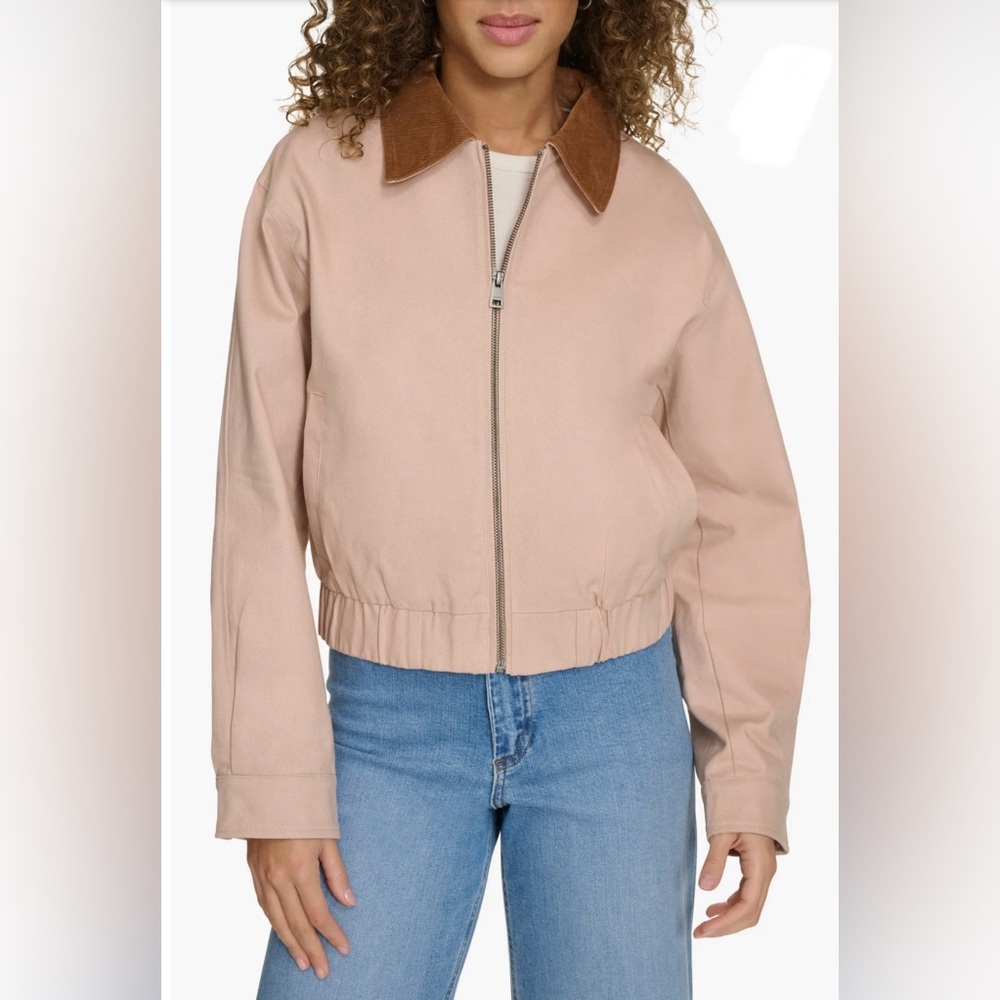 NWT Levi’s Cotton Bomber Jacket Women’s M in Light Pink